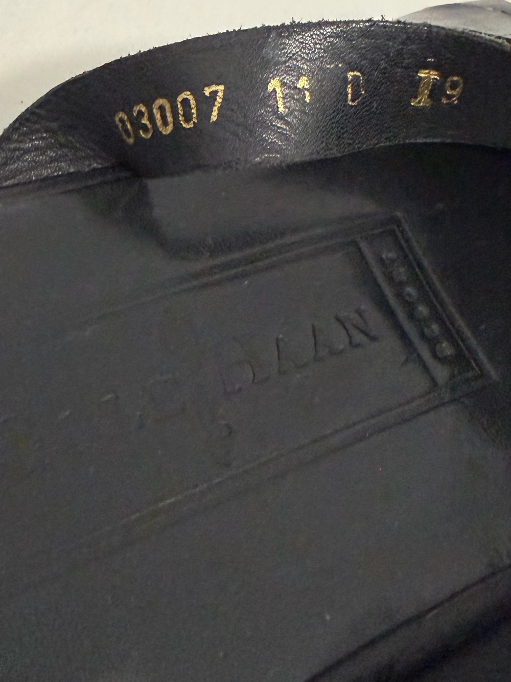 Cole Haan Resort Sandals Men's 11 D Black Leather Woven Slip On made in India - Picture 9 of 10